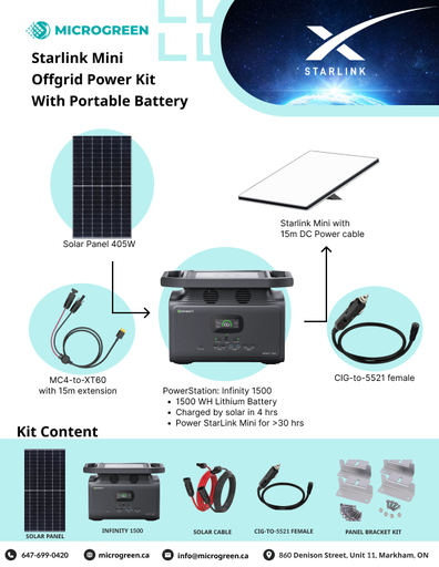 Starlink Mini Offgrid Power Kit with Portable Battery